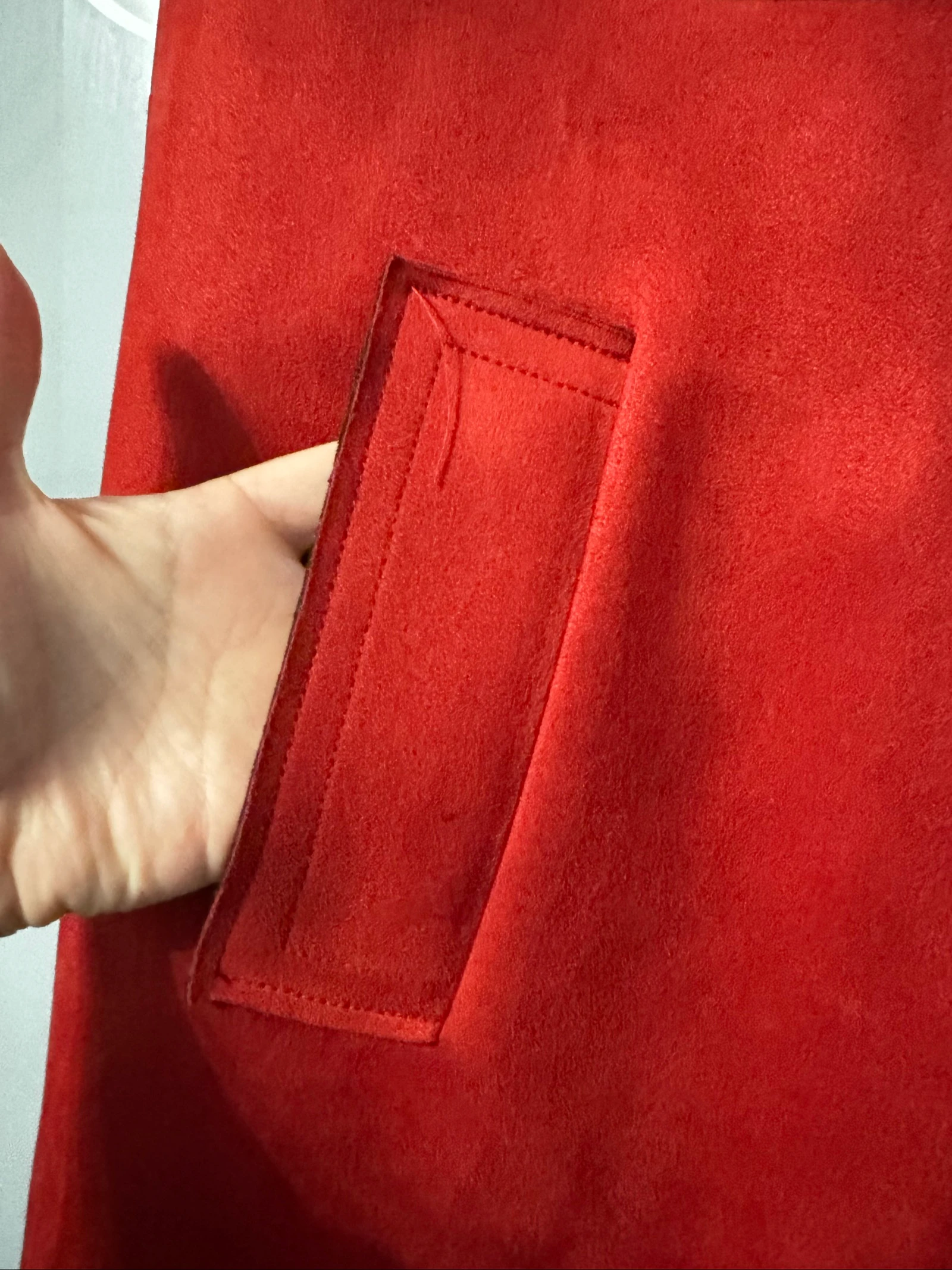 Zara Long Vest L Red Suede Sleeveless Elegant Casual – photo 8